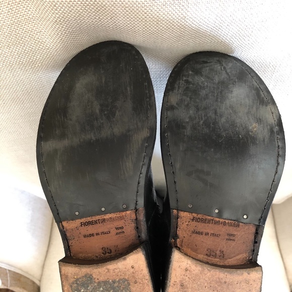 Fiorentini Baker Boots Over Knee Black Zipper - Picture 8 of 9